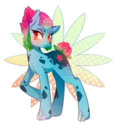 Size: 963x1045 | Tagged: safe, artist:caramelflower, derpibooru import, ponified, earth pony, ivysaur, pony, female, looking at you, mare, pokémon, simple background, solo, transparent background