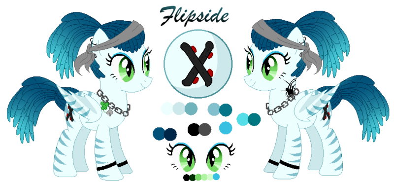 Size: 913x426 | Tagged: safe, artist:angellightyt, artist:mlpcrystalharmony, artist:selenaede, derpibooru import, oc, oc:flipside (ice1517), unofficial characters only, bat pony, hybrid, zebra, bandana, base used, bat pony oc, bat wings, chains, dreadlocks, ear piercing, earring, female, jewelry, mare, necklace, piercing, ponytail, reference sheet, simple background, solo, tattoo, transparent background, wings, wristband, zebra oc