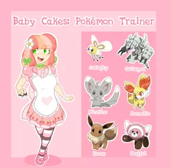 Size: 4290x4200 | Tagged: absurd resolution, artist:dreamyeevee, clothes, derpibooru import, human, humanized, oc, oc:baby cakes, pokémon, safe, socks, solo, striped socks