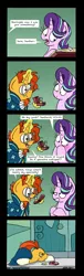 Size: 1323x4370 | Tagged: safe, artist:bobthedalek, derpibooru import, starlight glimmer, sunburst, pony, unicorn, antique, bait and switch, blushing, book, comic, crying, didn't think this through, duo, epic fail, exclamation point, face down ass up, fail, female, glowing horn, green background, horn, idiot, interrobang, jewelry, magic, mare, mistake, question mark, ring, shipping denied, simple background, sunburst is a goddamn moron, tears of joy, telekinesis, this will not end in grandfoals, you blew it
