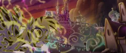 Size: 1920x804 | Tagged: canterlot, derpibooru import, derpy hooves, derpy's sacrifice, magic, my little pony: the movie, restoration, revived, safe, screencap