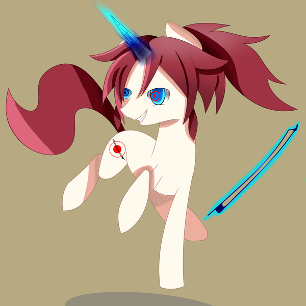 Size: 3500x3500 | Tagged: safe, artist:cocoapossibility, derpibooru import, oc, demon, pony, unicorn, bow (instrument), magic, violin bow