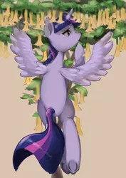 Size: 1736x2456 | Tagged: safe, artist:tomitake, derpibooru import, twilight sparkle, twilight sparkle (alicorn), alicorn, pony, female, mare, solo, tree