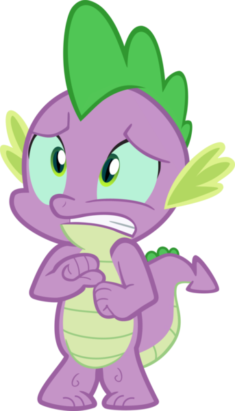 Size: 1000x1747 | Tagged: anxiety, body swap, derpibooru import, dragon, edit, epic fail, fail, fear, female, frown, gritted teeth, implied chrysalis, i've made a huge mistake, male, panic, safe, scared, simple background, solo, spell gone wrong, spike, transparent background, vector, vector edit, worried