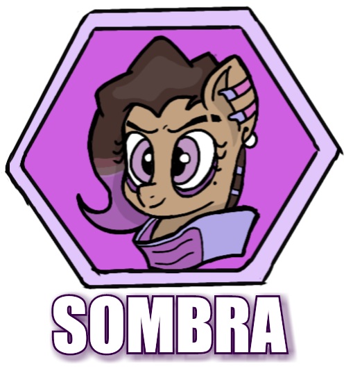 Size: 509x534 | Tagged: safe, artist:fork, derpibooru import, ponified, pony, overwatch, solo, sombra (overwatch)