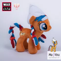Size: 1400x1400 | Tagged: safe, artist:meplushyou, derpibooru import, oc, oc:ember, unofficial characters only, earth pony, pony, dutch cap, female, hat, hearth's warming con, mare, mascot, plushie, solo