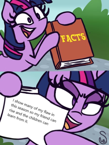 Size: 449x600 | Tagged: alicorn, artist:quarium edits, derpibooru import, ed edd n eddy, edit, exploitable meme, grammar error, image macro, meme, mouthpiece, safe, twilight's fact book, twilight sparkle, twilight sparkle (alicorn)