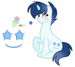 Size: 1156x1040 | Tagged: safe, artist:thesmall-artist, derpibooru import, oc, oc:bright storm, unofficial characters only, pony, unicorn, male, offspring, offspring's offspring, parent:oc:blaze storm, parent:oc:water star, parents:oc x oc, simple background, solo, stallion, transparent background