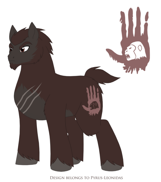 Size: 2137x2418 | Tagged: safe, artist:pyrus-leonidas, derpibooru import, ponified, pony, king kong, kong (2017), kong: skull island, monsterverse, scar, simple background, solo, transparent background