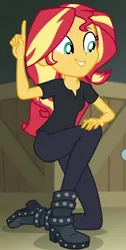 Size: 517x1029 | Tagged: safe, derpibooru import, screencap, sunset shimmer, all the world's off stage, equestria girls, equestria girls series, all the world's off stage: twilight sparkle, box, clothes, shoes