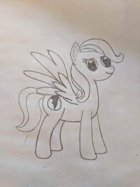 Size: 3036x4048 | Tagged: artist:risen_warrior, derpibooru import, fallout equestria, fallout equestria: project horizons, fanfic art, oc, oc:morning glory (project horizons), safe, sketch, solo, traditional art, unofficial characters only