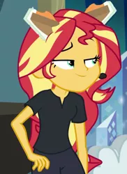Size: 491x673 | Tagged: safe, derpibooru import, edit, edited screencap, screencap, sunset shimmer, all the world's off stage, equestria girls, equestria girls series, all the world's off stage: micro chips, solo