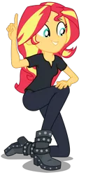 Size: 1551x3145 | Tagged: safe, artist:remcmaximus, derpibooru import, sunset shimmer, all the world's off stage, equestria girls, equestria girls series, clothes, female, simple background, smiling, solo, transparent background, vector