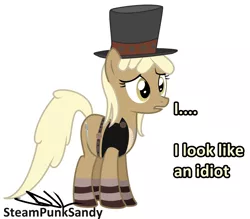 Size: 1280x1120 | Tagged: safe, artist:sintakhra, derpibooru import, mjölna, earth pony, pony, ask sandy pony, ask, clothes, female, hat, jacket, mare, solo, steampunk, top hat, tumblr