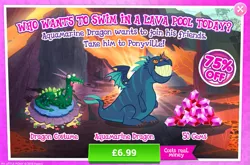 Size: 797x526 | Tagged: advertisement, background dragon, costs real money, crackle, crackle's cousin, derpibooru import, dragon, dragon costume, gameloft, gem, lava, official, safe, scalio, teenaged dragon, thod