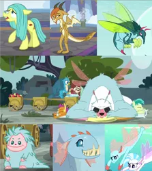 Size: 2479x2782 | Tagged: safe, derpibooru import, screencap, gallus, ocellus, sandbar, silverstream, smolder, yona, biteacuda, bugbear, dragon, earth pony, fish, gryphon, pony, pukwudgie, seapony (g4), yak, non-compete clause, school daze, .svg available, bugbear ocellus, changeling mega evolution, collage, cropped, disguise, disguised changeling, dragon ocellus, dragonellus, female, filly, flying, male, pony ocellus, seaponified, seapony ocellus, species swap, student six, svg, teenager, vector