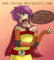 Size: 492x543 | Tagged: 30 minute art challenge, artist:rezzap, derpibooru import, human, humanized, safe, scootaloo, scootaloo can't fly, superhero