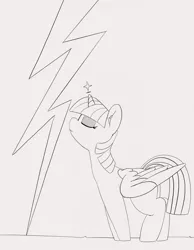 Size: 1280x1647 | Tagged: safe, artist:pabbley, derpibooru import, twilight sparkle, twilight sparkle (alicorn), alicorn, pony, 30 minute art challenge, eyes closed, female, mare, monochrome, solo