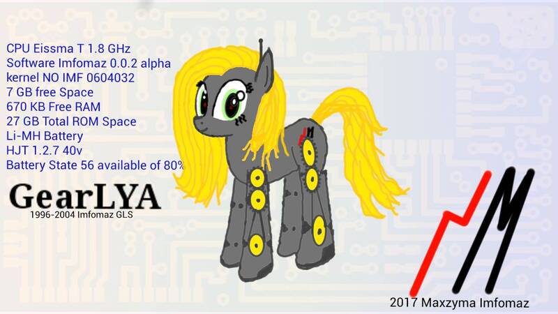 Size: 1280x720 | Tagged: safe, artist:wvdr220dr, derpibooru import, oc, pony, robot, robot pony, '90s, imfomaz os