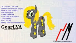 Size: 1280x720 | Tagged: safe, artist:wvdr220dr, derpibooru import, oc, pony, robot, robot pony, '90s, imfomaz os