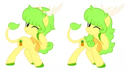 Size: 2345x1305 | Tagged: artist:piñita, deer, deer pony, derpibooru import, oc, oc:ananá, original species, raba-pony, safe, simple background, vector, white background