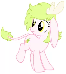 Size: 1136x1268 | Tagged: artist:piñita, deer, deer pony, derpibooru import, oc, oc:momo budo, original species, raba-pony, safe, simple background, vector, white background