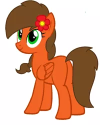 Size: 857x1073 | Tagged: safe, artist:piñita, derpibooru import, oc, oc:solar chaser, pegasus, pony, flower, flower in hair, simple background, vector, white background