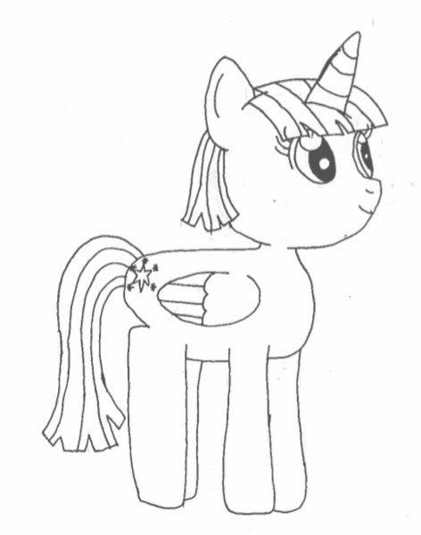 Size: 485x616 | Tagged: alicorn, artist:nightshadowmlp, derpibooru import, grayscale, monochrome, safe, smiling, traditional art, twilight sparkle, twilight sparkle (alicorn)