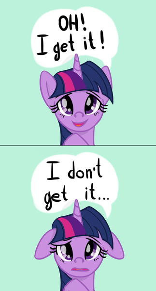 Size: 860x1596 | Tagged: artist:yukkuripalehorse, derpibooru import, edit, floppy ears, i don't get it, jontron, reaction image, safe, twilight sparkle