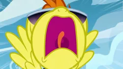 Size: 1920x1080 | Tagged: safe, derpibooru import, screencap, spitfire, pegasus, pony, the washouts (episode), aaugh!, angry, female, mare, nose in the air, screaming, volumetric mouth