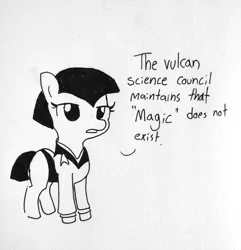 Size: 1280x1330 | Tagged: safe, artist:tjpones, derpibooru import, solo, star trek, star trek: enterprise, t'pol, vulcan pony