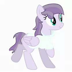Size: 3200x3200 | Tagged: safe, artist:biitt, artist:macadoptables, derpibooru import, oc, oc:sweetie pie (ice1517), unofficial characters only, pegasus, pony, icey-verse, base used, clothes, female, hoodie, magical lesbian spawn, mare, next generation, offspring, parent:maud pie, parent:sugarcoat, parents:maudcoat, simple background, solo, white background