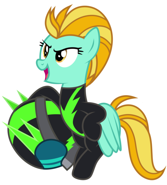 Size: 2000x2214 | Tagged: safe, artist:jellmelon, derpibooru import, lightning dust, pegasus, pony, the washouts (episode), clothes, female, helmet, mare, simple background, solo, the washouts, transparent background, uniform, vector, washouts uniform