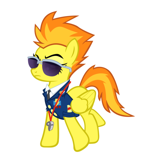 Size: 5576x5576 | Tagged: absurd resolution, artist:freak0uo, clothes, derpibooru import, safe, simple background, spitfire, spitfire's eyebrows, sunglasses, transparent background, uniform, vector, wonderbolts academy