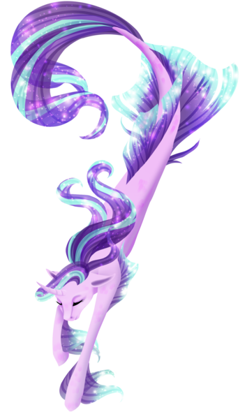 Size: 1451x2480 | Tagged: safe, artist:oneiria-fylakas, derpibooru import, starlight glimmer, pony, seapony (g4), curved horn, female, horn, mare, seaponified, seapony starlight glimmer, simple background, solo, species swap, transparent background