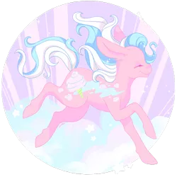 Size: 1280x1280 | Tagged: safe, artist:ami-lkshake, derpibooru import, cotton candy (g3), pony, g3, simple background, solo, transparent background