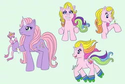 Size: 1280x853 | Tagged: artist:spunky-sparkle, caterpillar, cheerilee (g3), derpibooru import, duo, g3, magic wand, rarity (g3), roller skates, safe, the runaway rainbow, wand