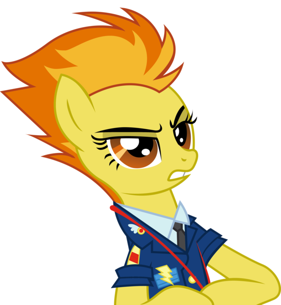 Size: 2766x3000 | Tagged: safe, artist:candy-muffin, derpibooru import, spitfire, pegasus, pony, wonderbolts academy, clothes, female, simple background, solo, spitfire's eyebrows, transparent background, uniform, vector