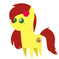 Size: 1080x1080 | Tagged: safe, artist:archooves, derpibooru import, oc, oc:olé españa, ponified, unofficial characters only, earth pony, pony, flower, nation ponies, pointy ponies, simple background, solo, spain, transparent background, vector