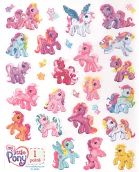 Size: 1280x1592 | Tagged: bumbleberry, butterscotch (g3), cherry blossom (g3), cupcake (g3), derpibooru import, fluttershy, fluttershy (g3), g3, official, petal blossom, pinkie pie, pinkie pie (g3), rainbow dash, rainbow dash (g3), rainbow flash, safe, scan, skywishes, sparkleworks, star catcher, sticker, sunny daze (g3), sweet breeze, thistle whistle, twinkle twirl, wysteria