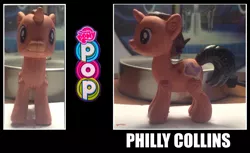 Size: 1595x979 | Tagged: artist:grapefruitface1, custom, derpibooru import, irl, musician, my little pony pop!, oc, oc:drumbeat pop, oc:philly collins, painted, phil collins, photo, safe, solo, toy, unofficial characters only, updated