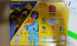 Size: 862x511 | Tagged: bumblebee, cutie mark crew, derpibooru import, fluttershy, happy (mcdonalds), happy meal, irl, mcdonald's, mcdonald's happy meal toys, photo, photographer:sunshinesmiles, pinkie pie, rainbow dash, rarity, safe, toy, transformers, twilight sparkle, united states