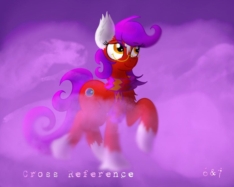 Size: 1000x800 | Tagged: safe, artist:sixes&sevens, derpibooru import, oc, oc:cross reference, unofficial characters only, earth pony, pony, chest fluff, clothes, ear fluff, fog, glasses, nonbinary, scarf, walking