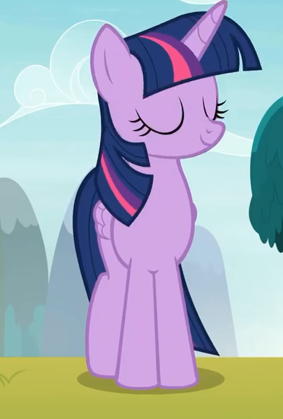 Size: 425x630 | Tagged: safe, derpibooru import, screencap, twilight sparkle, twilight sparkle (alicorn), alicorn, pony, non-compete clause, cropped, eyes closed, female, wings
