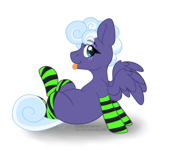 Size: 4584x4091 | Tagged: safe, artist:hellishprogrammer, derpibooru import, rolling thunder, pegasus, pony, the washouts (episode), absurd resolution, blank flank, clothes, commission, cute, eye scar, female, mare, rollingdorable, scar, silly, simple background, socks, solo, striped socks, tongue out, transparent background, ych result