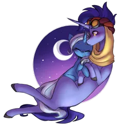 Size: 788x820 | Tagged: safe, artist:s1nb0y, derpibooru import, hoo'far, trixie, horse, pony, saddle arabian, unicorn, road to friendship, colored hooves, crescent moon, female, male, mare, moon, night, shipping, simple background, size difference, stallion, straight, transparent background, trixfar