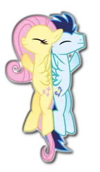 Size: 1237x2132 | Tagged: artist:meandmyideas, crack shipping, dead source, derpibooru import, eyes closed, female, fluttershy, flying, male, safe, shipping, simple background, smiling, soarin', soarinshy, spread wings, straight, transparent background, vector, wings