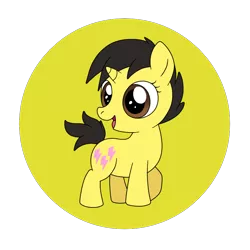 Size: 800x800 | Tagged: safe, artist:perfectpinkwater, derpibooru import, ponified, pichu, pony, unicorn, female, filly, pokémon, pokémon gold and silver, simple background, super smash bros., super smash bros. ultimate