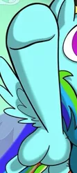 Size: 225x507 | Tagged: artist:sibsy, cropped, derpibooru import, idw, out of context, rainbow dash, safe, solo, that's a penis, unfortunate design