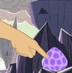 Size: 917x934 | Tagged: boop, boop edit, derpibooru import, edit, edited screencap, egg, father knows beast, finger, hand, land of the scale collectors, safe, screencap, spike's egg